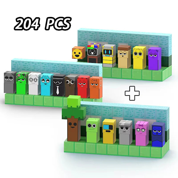 Magnetiska Byggklossar Sprunki Magnet Kub Gruvvärld Set för Pojke Flicka Leksak Gåva E-42PCS