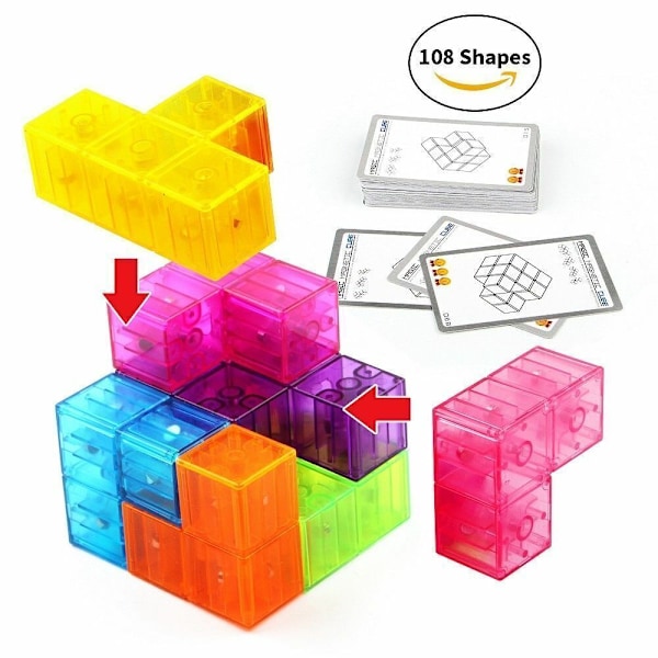 Magnetiska Byggklossar Formset 3D Barn Transparenta Klossar Perfekt Present