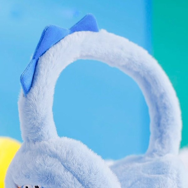 Öronskydd för barnpresenter Mjuk liten dinosaurie Öronvärmare Plyschleksak Grey