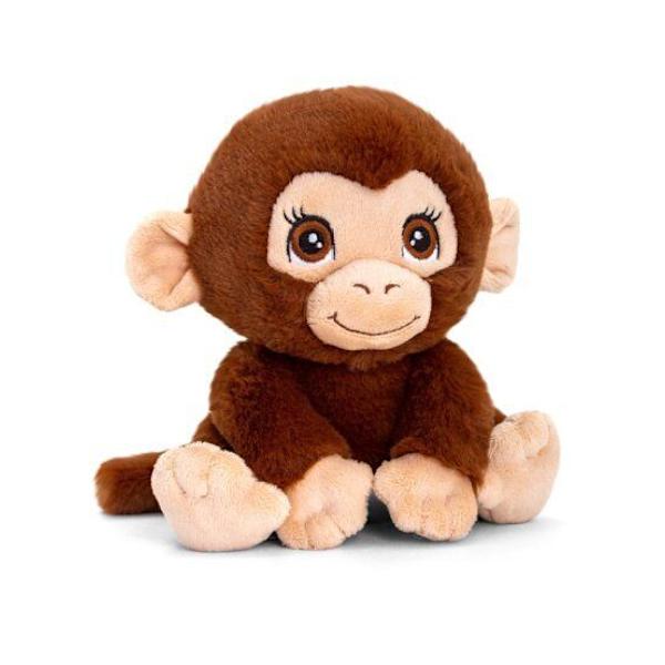 Keeleco Adoptable World Plyschleksaker 100 % återvunnet material Miljövänliga krambara MONKEY