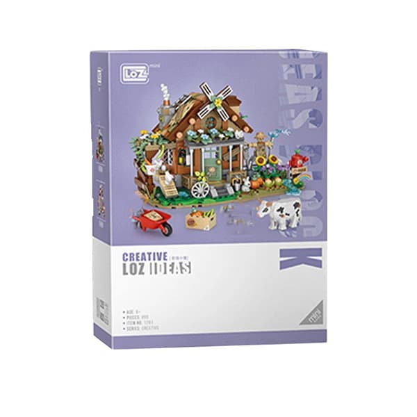 LOZ Halloween Julhus Pumpavagn Mini Gatubyggklossar Leksaker Candy shop No box