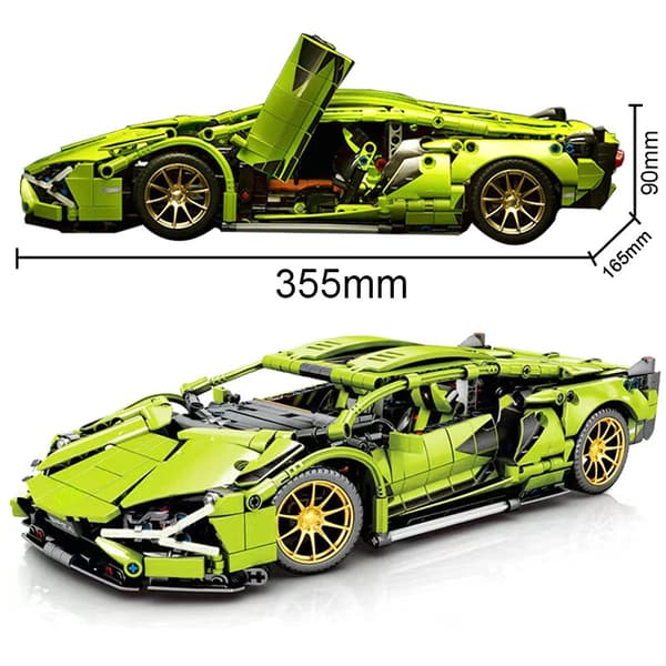 Byggklossar Bil Teknik Racerbil Byggsats Lamborghini Helt Ny Förseglad Bugatti