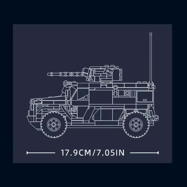 519 Delar Militär VDVS Stormpansarfordon Bilmodell Byggklossar Set med