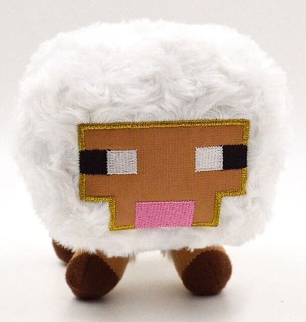 Minecraft Får Docka Plyschdocka Mjuk Leksak Kartong Fylld Gåva Barn Vuxen MC Vit