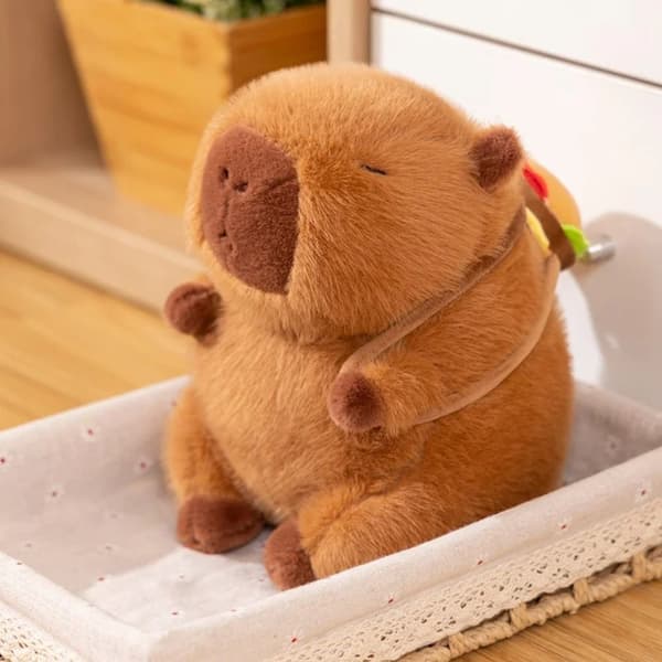 Med Hamburg Simulering Capybara Plyschleksak Capybara stoppade dockor Heminredning 33cm