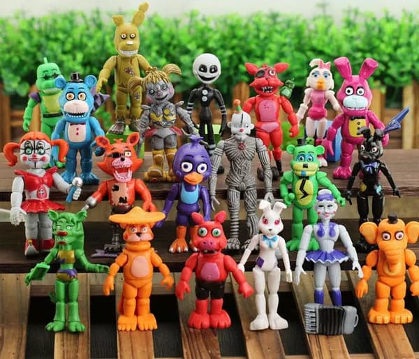 6 st FNAF Five Nights At Freddy's plyschbjörn 6\" actionfigurmodell leksaker för barn C(17cmX9cm)
