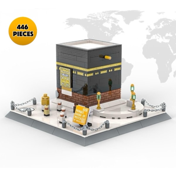 Kaaba - Islamiska Byggklossar Set av Heliga Kaaba Ramadan Eid Gåva