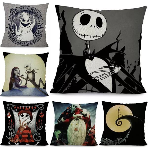 Vackert Ghost Head Design Cover För Heminredning Bomull Linne F