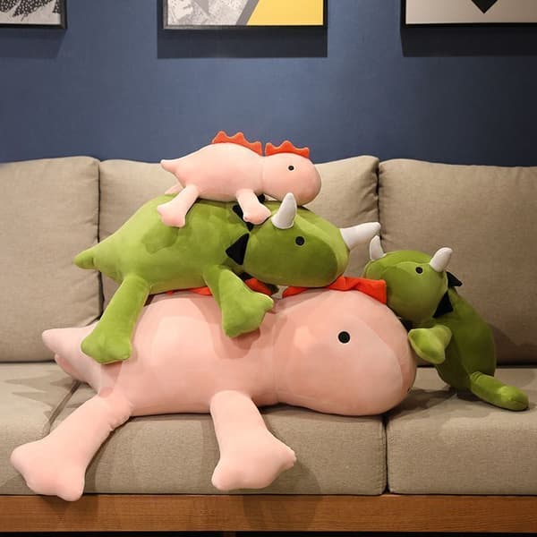 Söt Dinosaurie Tyngd Gosedjur Sovkudde Docka Härliga Mjuka Plyschleksaker Barnleksak Pink 45cm