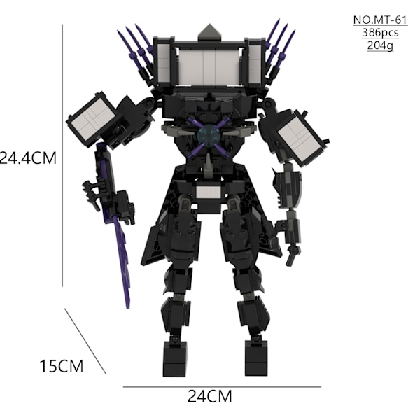 Mini Kameraman Modell Byggklossar Set för Skibidi Toalett MOC Klossar Leksaker Kit 697