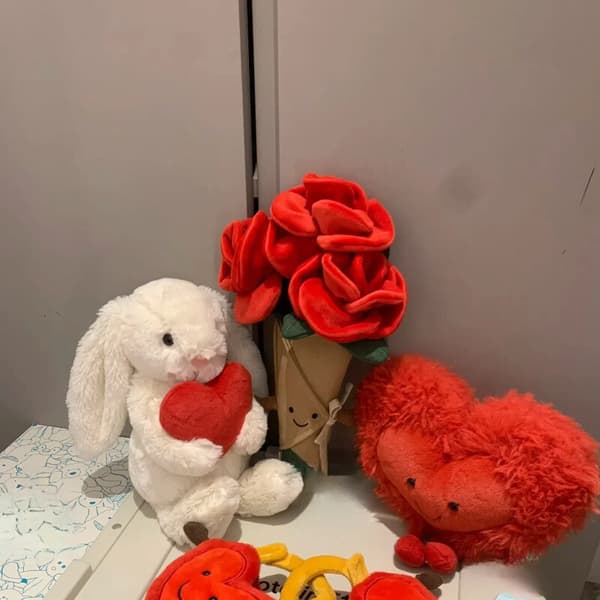 Jellycat Amuseable Rosbukett Plysch 30cm Blommig Mjuk Leksak Helt Ny