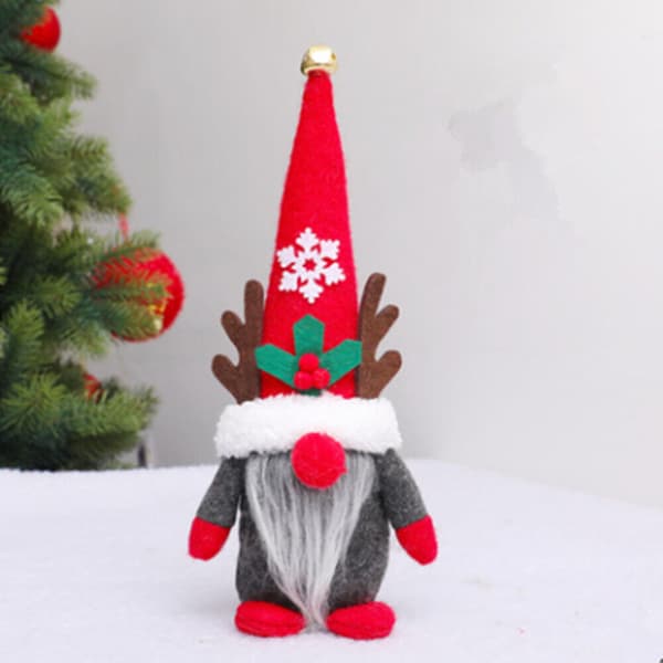 Jul Tomtar Plysch Ansiktslös Jultomte Docka Gonk Dvärg Elf Dekoration Ornament A