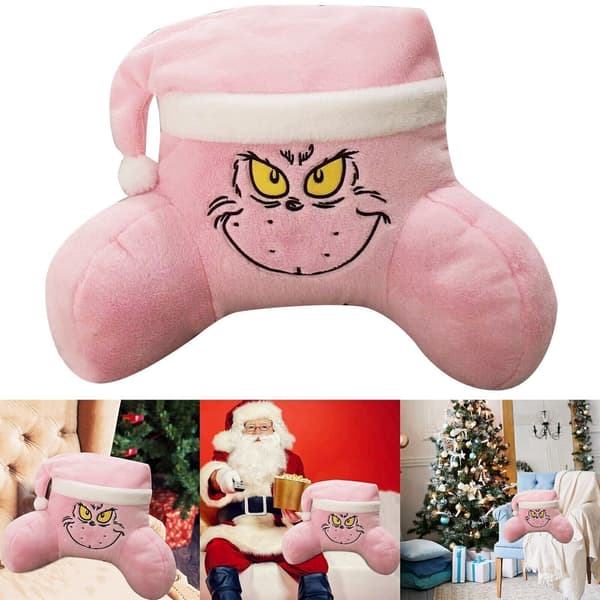 Grinchen Plyschleksak Rosa/Grön Pälsmonster Mjuk Kudde Kramdocka Kuddgåva Pink