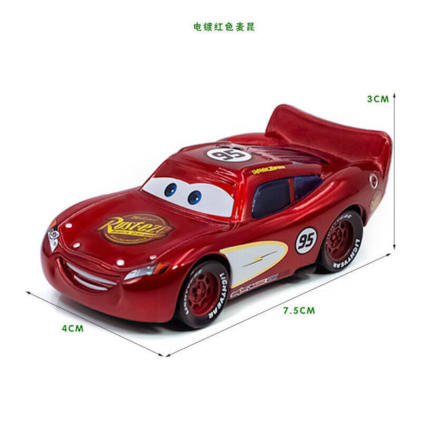 Disney Pixar Bilar 3:e Lot Lös Blixten McQueen 1:55 Diecast Modellbil Leksaker Electroplating Red McQueen