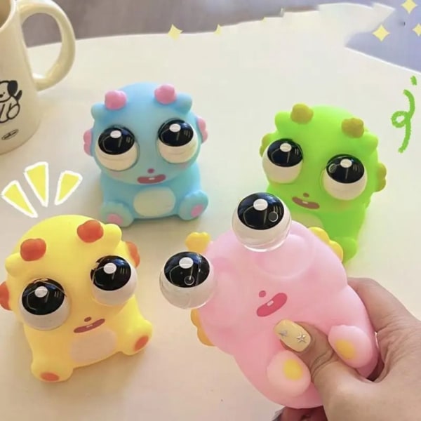 Rolig ögonglob Burst Squeeze Toys Tecknad Söt Drakdocka Vuxen Stressleksaker❀ pink