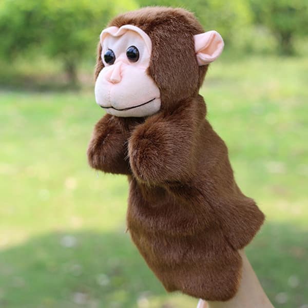 Djur Handdocka Helkropps Muppet Plyschleksak Rekvisita Barn Handske Docka Mjuk Plysch ☀ Monkey