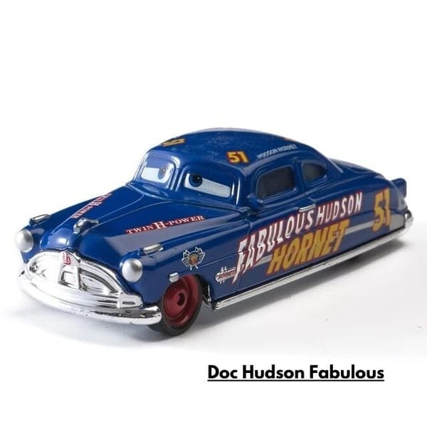 Disney Pixar Bilar Blixten McQueen 1:55 Diecast Modellbil Leksak Julklapp Pojke Doc Hudson Fabulous
