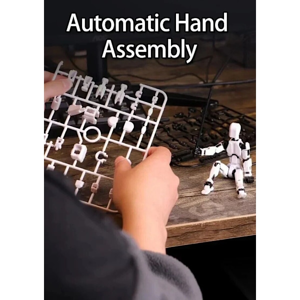 Multi-ledad Rörlig Formskiftande Robot 2.0 3D-Printad Mannekäng Docka Action Red-Blue