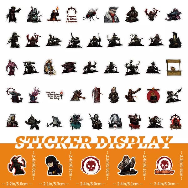 105X Darkest Dungeon Stickers Roguelike Permadeath Video Game Laptop Skateboard