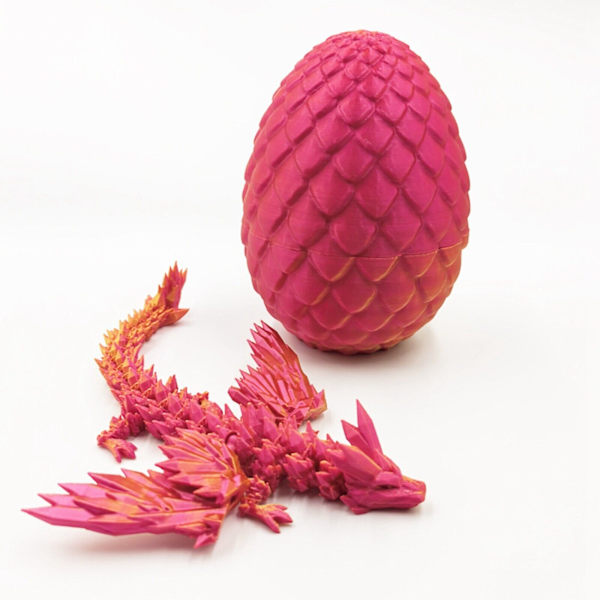 3D printed överraskning Magic Dragon Egg Artikulerande Ädelsten Dragon Fidget Toy F One Size