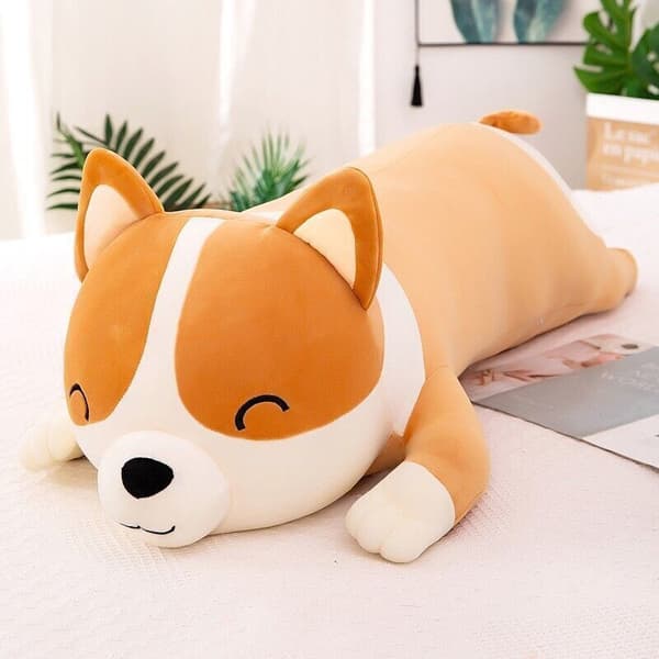 60/80CM Corgi Hund Stor Jätte Squishmallow Plyschleksak Gosedjur Kudde Gosedjur 80cm