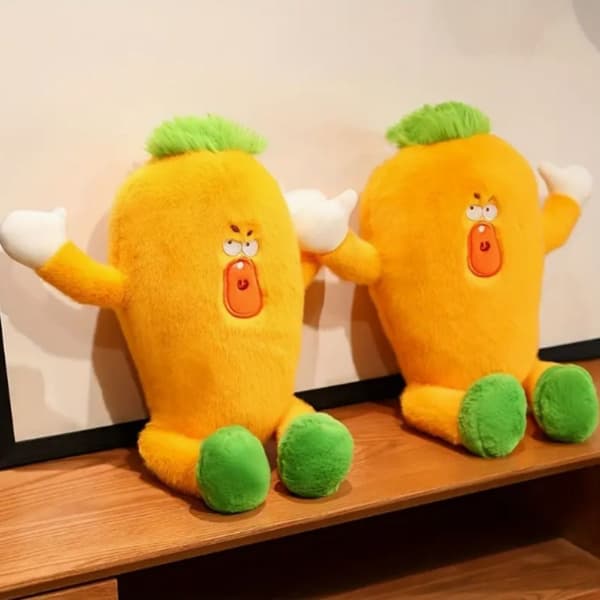 Rolig morotsdocka, morotskuddsdocka, kreativ plyschleksak, sovkudde 30cm-Carrot
