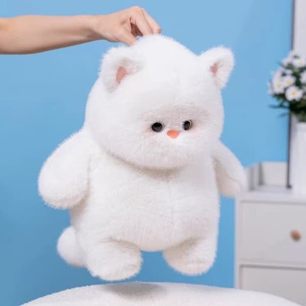 35cm Stor Chubb Grå Katt Plyschie Gosedjur Kudde Ny Kattdocka black