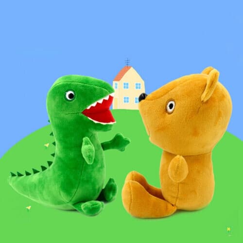 Dinosaurie Mjukisdjur Beanie 19 CM Gosig Teddy Mjuka plyschleksaker Bear
