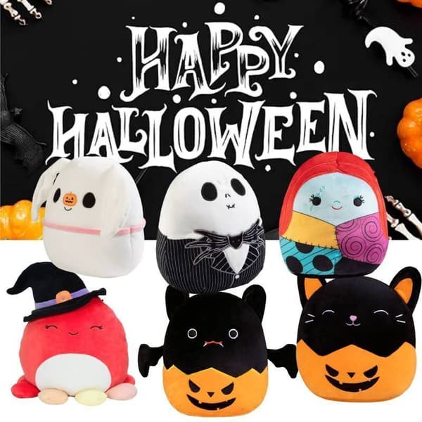 Klämkudde Halloween Jack Sally Bat Pumpkin Plysch HamiMelon 20cm/7.87in