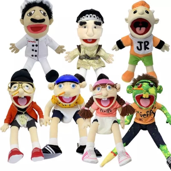 Jeffy Hand Puppet Boy Joseph Cody feebee Plyschleksaksdocka Avtagbar present Junior 40cm