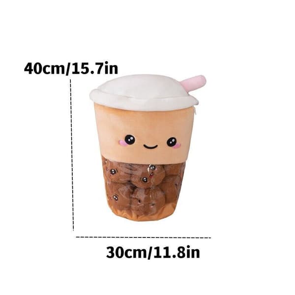 Bubble Tea Boba Cup Squishmallow Plyschleksak Kudde Kudde Barn Födelsedagspresent Red