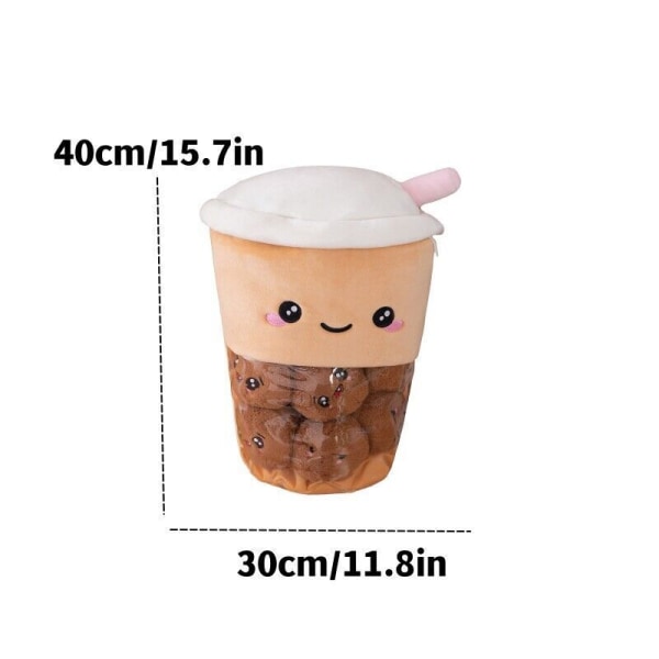 Bubble Tea Boba Cup Squishmallow Plyschleksak Kudde Kudde Barn Födelsedagspresent Rose