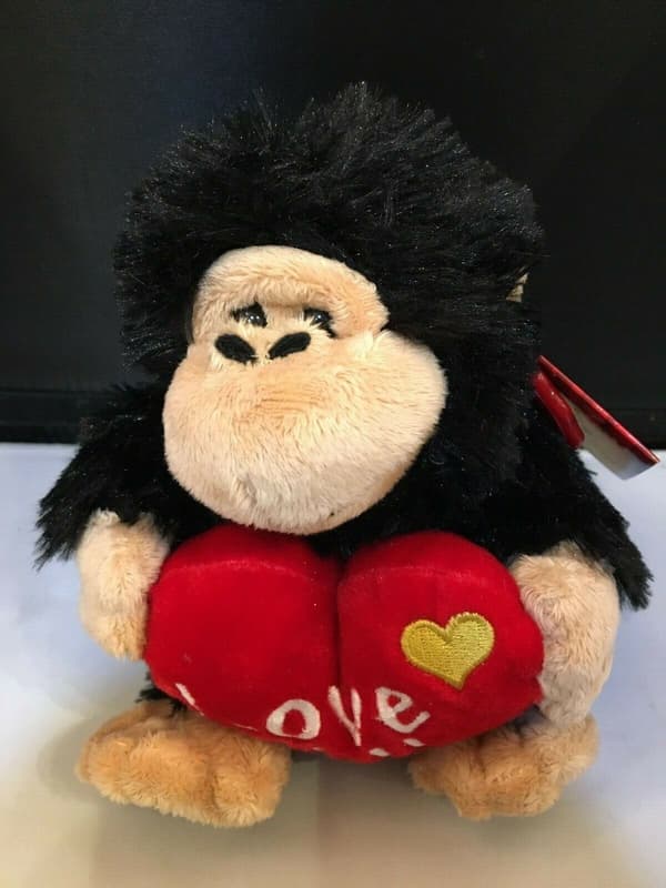 Keel Toys Monkey with Heart Plysch Mjukleksak 16cm Ny design Monkey A