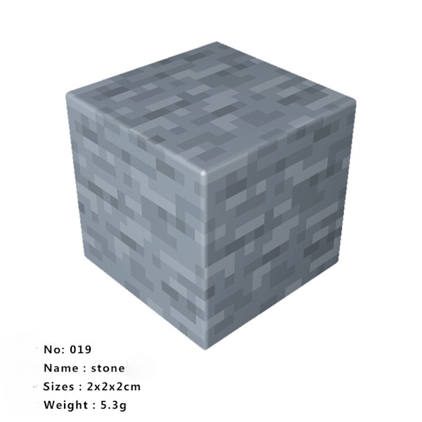 Rikt utbud av magnetiska block Minecraft-kuber DIY Byggleksaker Set 10 st 13 stone