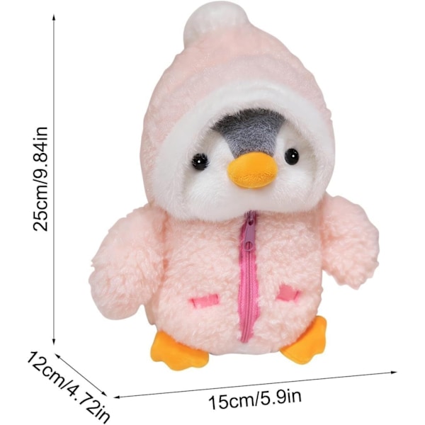 Söt Pingvin Plyschleksak Tecknad Sovande Gosedjur Plyschdocka Barnpresenter Blue(25cm)