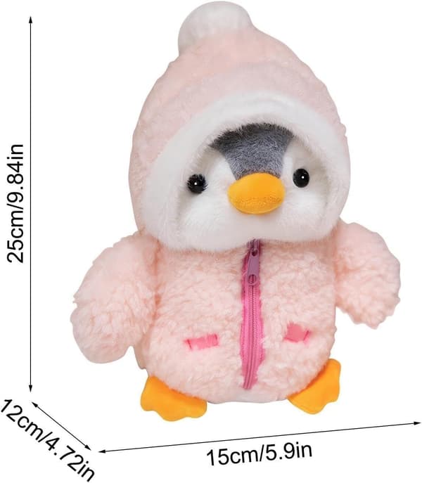 Söt Pingvin Plyschleksak Tecknad Sovande Gosedjur Plyschdocka Barnpresenter Pink(25cm)