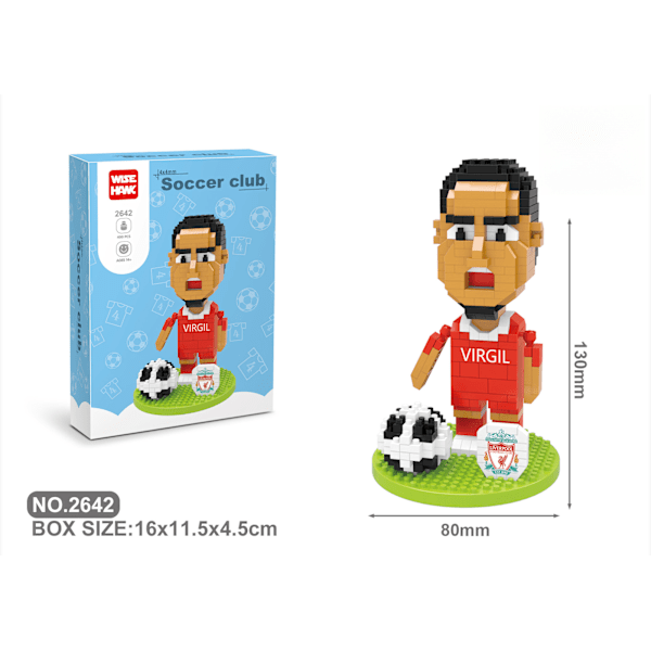 Fotbollsstjärna Modell Liten Partikel Byggkloss Set Karaktär Serie Leksak Present 2645Suarez