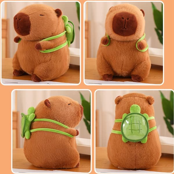 Capybara plyschleksak fyllda plyschar Mjuka gosedjur docka kudde julklappar Capybara+Turtle 23CM