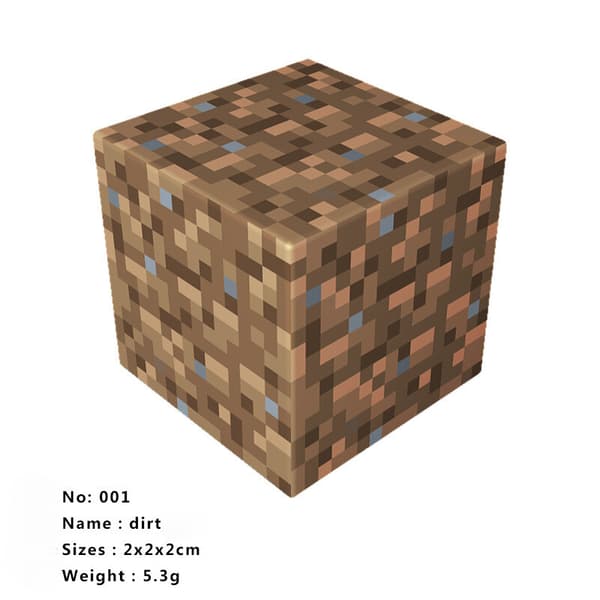 Rikt utbud av magnetiska block Minecraft-kuber DIY byggleksaker set 100 delar 01 dirt