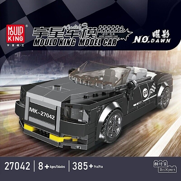 Mould King Mini Bilmodell Set Sportfordon Byggsats 80 Bilar Samlarobjekt 27042 Dawn No box