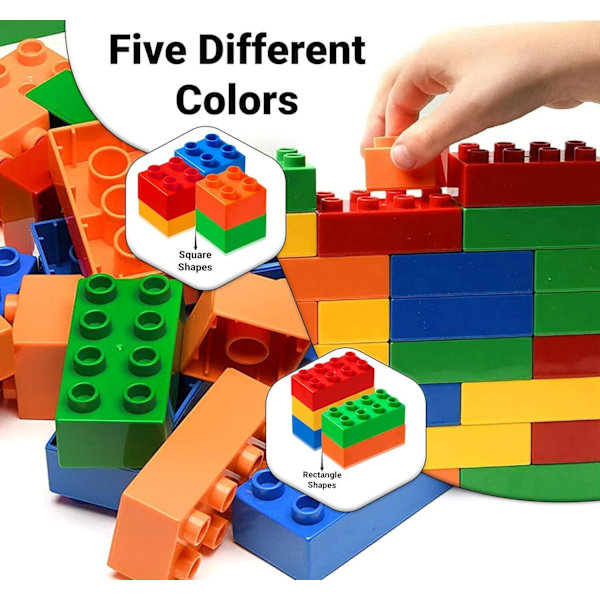 Mega Byggklossar för Barn Utbildande Byggleksaker Tegelstenar Set 150st Toy Set 150pcs