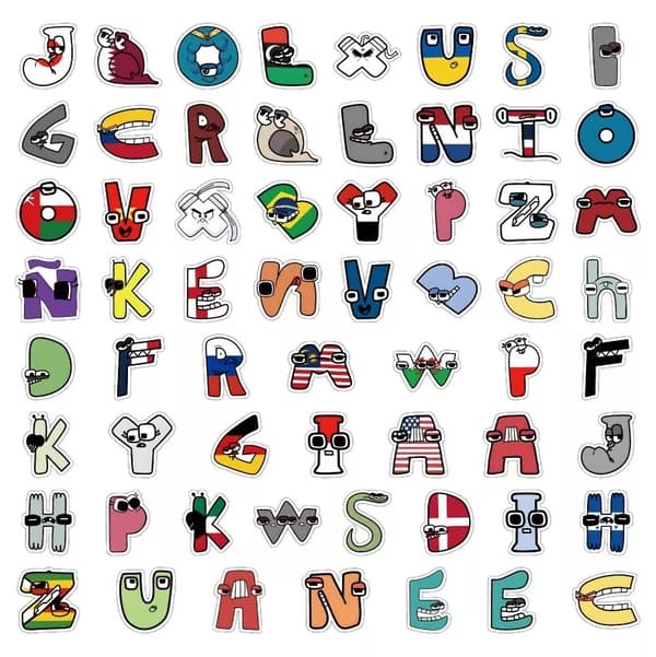 50X Alphabet Lore Stickers pedagogiska barnvänliga Graffiti Scrapbook Förskola
