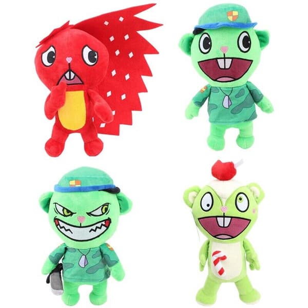 28cm Happy Tree Friends HTF Flippy Fliqpy stoppad docka Anime Plyschleksak Present nytt soldier