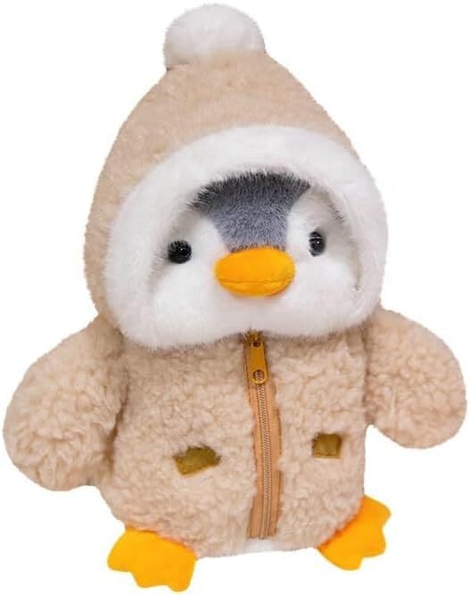Söt Pingvin Plyschleksak Tecknad Sovande Gosedjur Plyschdocka Barnpresenter Grey(25cm)