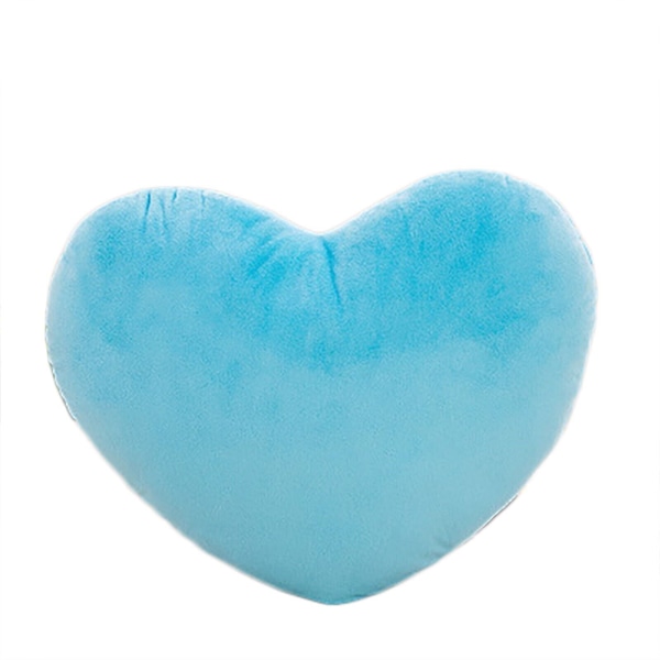 15-40 cm plysch hjärtformad kudde Dekorativa ryggkuddar Kuddpresent Sky Blue 40cm