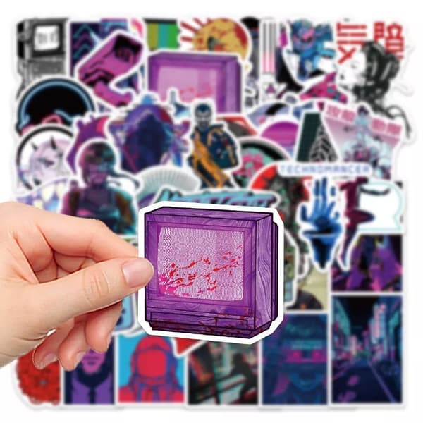 50 st Cyberpunk Collector's Stickers Gadget Decals Stickers Set Scrapbook Phone