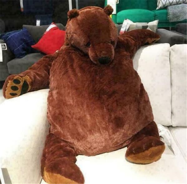Mörkbrun Teddybjörn Jätte Plyschleksaker Docka Gosedjur Barn mjuk 100cm