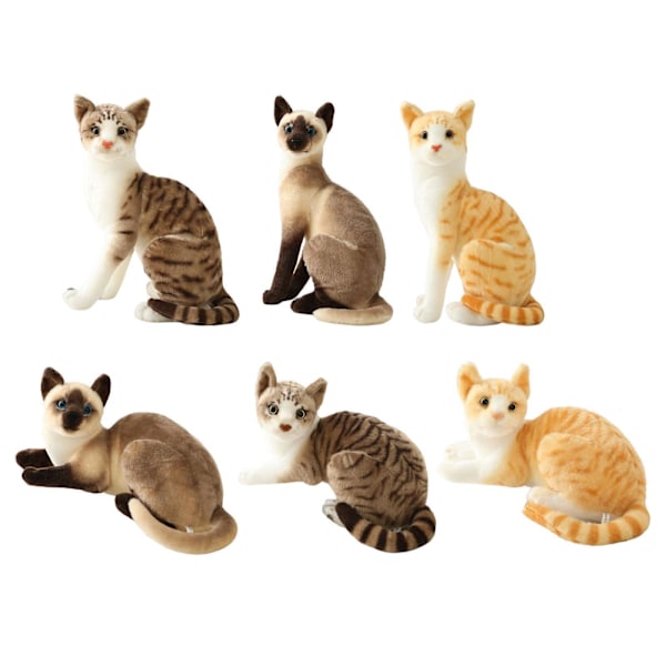 Söt katt plysch leksak figurer Kitty gosedjur för sovrum flickvän barn 40cm Cat Gray