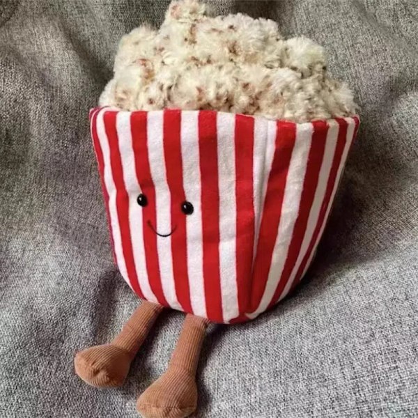 Bedårande 19CM JELLYCAT Amuseable Popcorn Plyschleksak - Perfekt för barn och samlare, mjuk