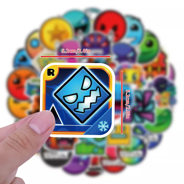 50X Geometry Dash Steam Game Stickers Lite Subzero Laptop Notebook Kids Graffiti
